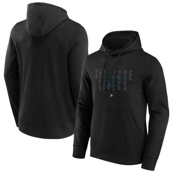 Men's San Jose Sharks Black Exoskeleton Hoodie - Click Image to Close